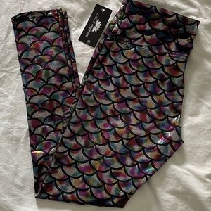 NWT Lotus Leggings Multicolor Mermaid Style - festival, rave, Halloween
